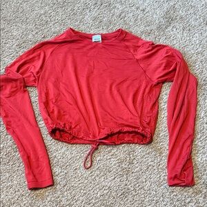 Gymshark Red Long Sleeve Crop Top